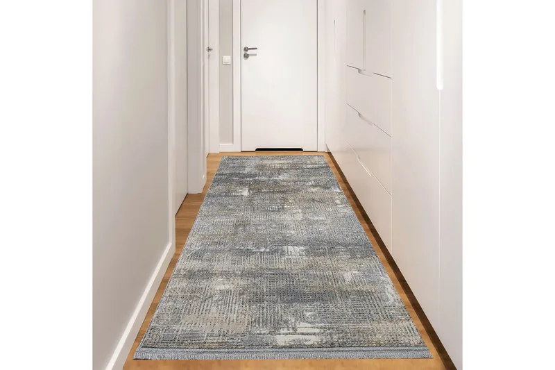 Naveena Gångmatta 120x450 cm Rektangulär, Grå/Beige/Creme