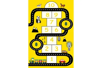 Nonu Gångmatta 100x150 cm Rektangulär - Gul - Textil & mattor - Matta - Modern matta - Gångmatta