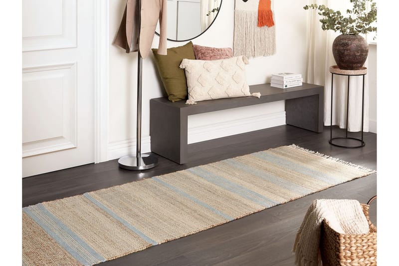 Gångmatta Talpur 80x300 cm - Beige - Textil & mattor - Matta - Modern matta - Jutematta & hampamatta