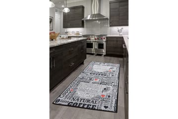 Tugrul Entrematta 80x300 cm - Grå/Sammet - Textil & mattor - Matta - Modern matta - Gångmatta