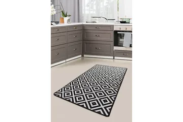 Umukara Entrematta 100x300 cm - Svart/Vit - Textil & mattor - Matta - Modern matta - Gångmatta