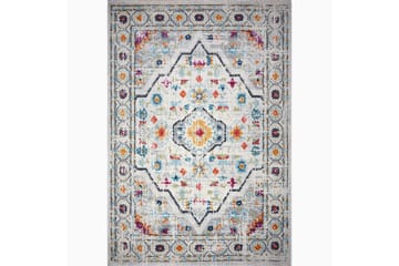 Gångmatta Vintage 100x200 Rektangulär - Vit/Grå - Textil & mattor - Matta - Modern matta - Gångmatta