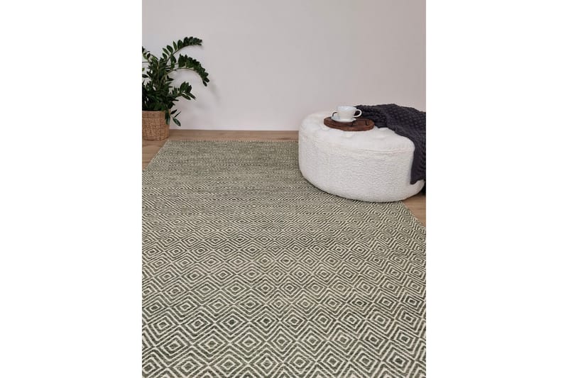Gåsöga Ullmatta 160x230 cm Rektangulär - Grön - Textil & mattor - Matta - Modern matta - Ullmatta