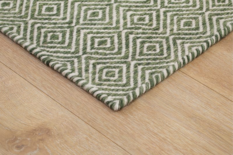 Gåsöga Ullmatta 160x230 cm Rektangulär - Grön - Textil & mattor - Matta - Modern matta - Ullmatta