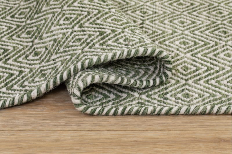 Gåsöga Ullmatta 200x300 cm Rektangulär - Grön - Textil & mattor - Matta - Modern matta - Ullmatta