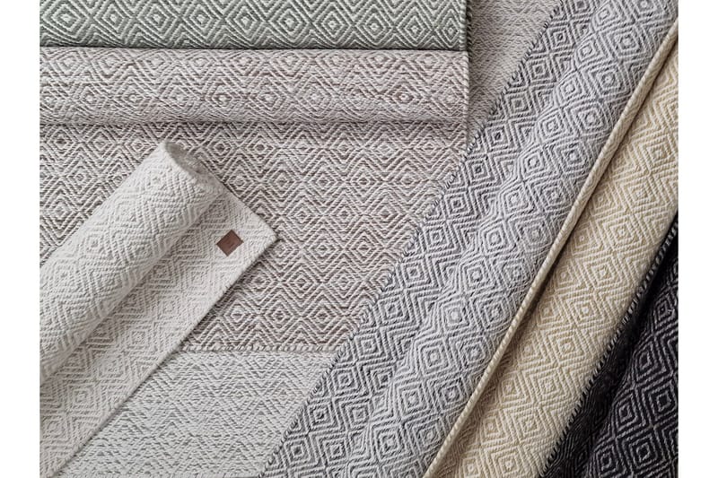 Gåsöga Ullmatta 200x300 cm Rektangulär - Svart/Vit - Textil & mattor - Matta - Modern matta - Ullmatta