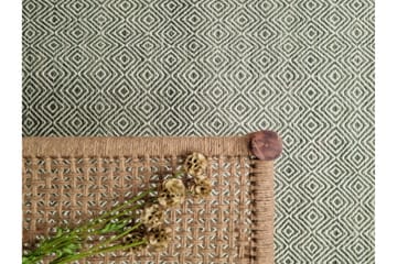 Gåsöga Ullmatta 240x340 cm Rektangulär - Grön - Textil & mattor - Matta - Modern matta - Ullmatta