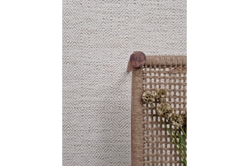 Gåsöga Ullmatta 75x200 cm Oval - Beige - Textil & mattor - Matta - Modern matta - Ullmatta