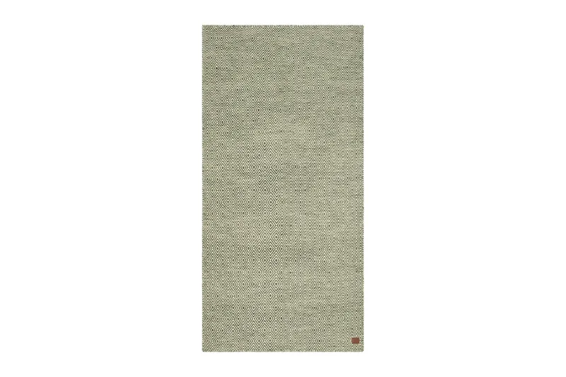 Gåsöga Ullmatta 75x200 cm Oval - Grön - Textil & mattor - Matta - Modern matta - Ullmatta