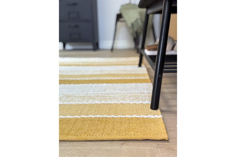 Garnmatta Båstad - 140x200 cm, Gul - Textil & mattor - Matta - Modern matta - Bomullsmatta