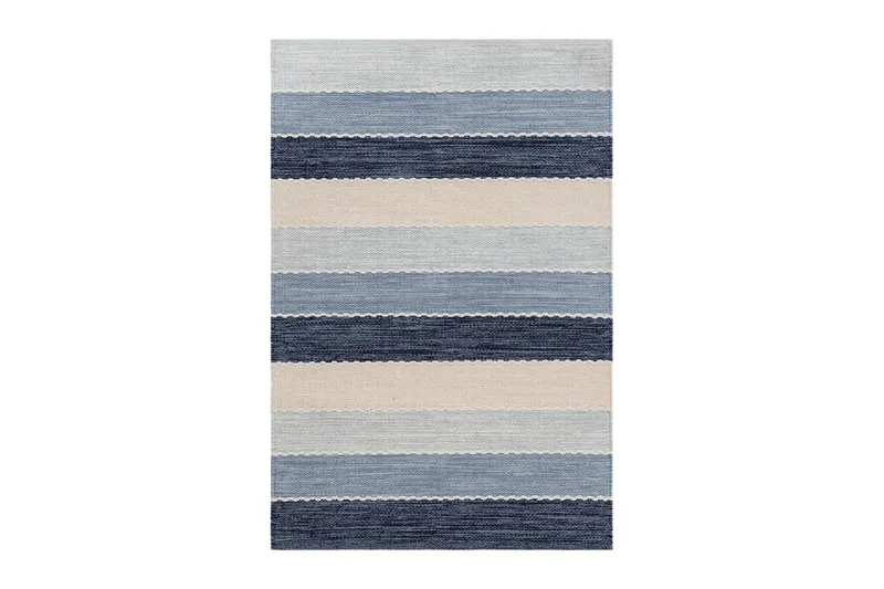 Garnmatta Båstad - 160x230 cm, Blå - Textil & mattor - Matta - Modern matta - Bomullsmatta