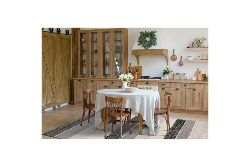 Garnmatta Båstad - 160x230 cm, Svart - Textil & mattor - Matta - Modern matta - Bomullsmatta