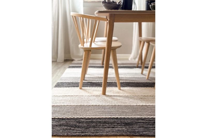 Garnmatta Båstad - 160x230 cm, Svart - Textil & mattor - Matta - Modern matta - Bomullsmatta