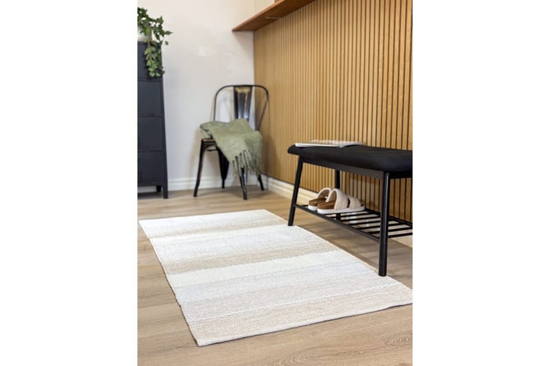 Garnmatta Båstad - 75x150 cm, Creme - Textil & mattor - Matta - Modern matta - Bomullsmatta