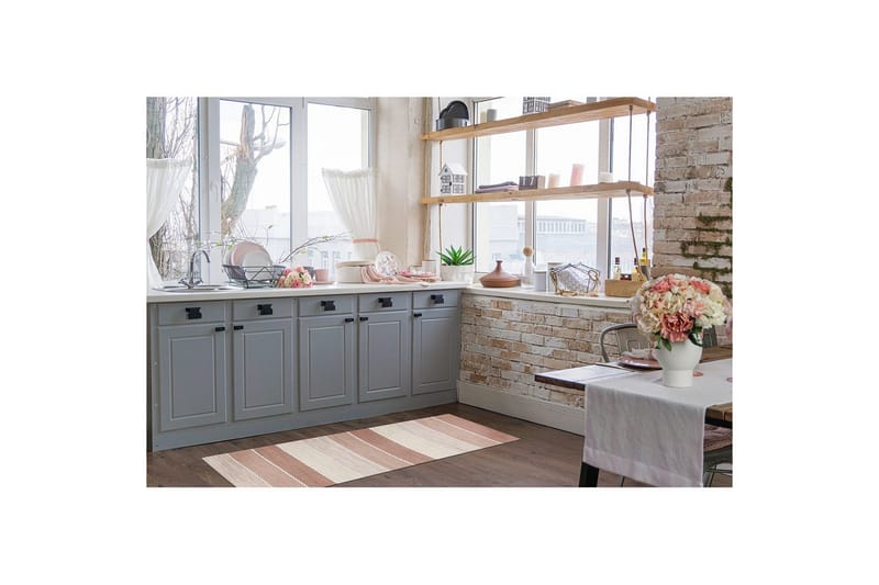 Garnmatta Båstad - 75x220 cm, Gammelrosa - Textil & mattor - Matta - Modern matta - Bomullsmatta