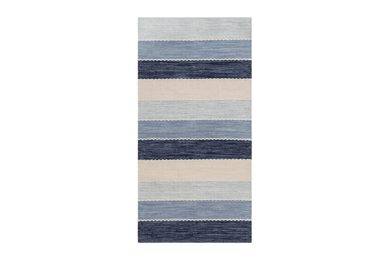 Garnmatta Båstad - 75x280 cm, Blå - Textil & mattor - Matta - Modern matta - Bomullsmatta
