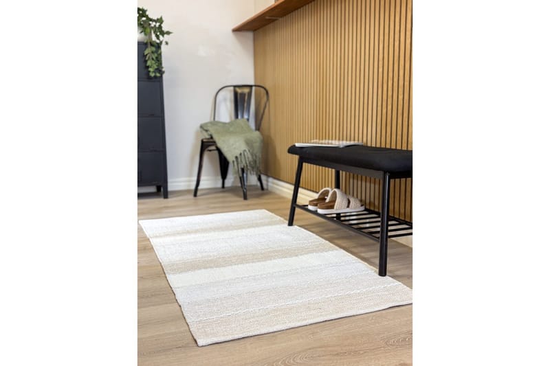Garnmatta Båstad - 75x280 cm, Creme - Textil & mattor - Matta - Modern matta - Bomullsmatta