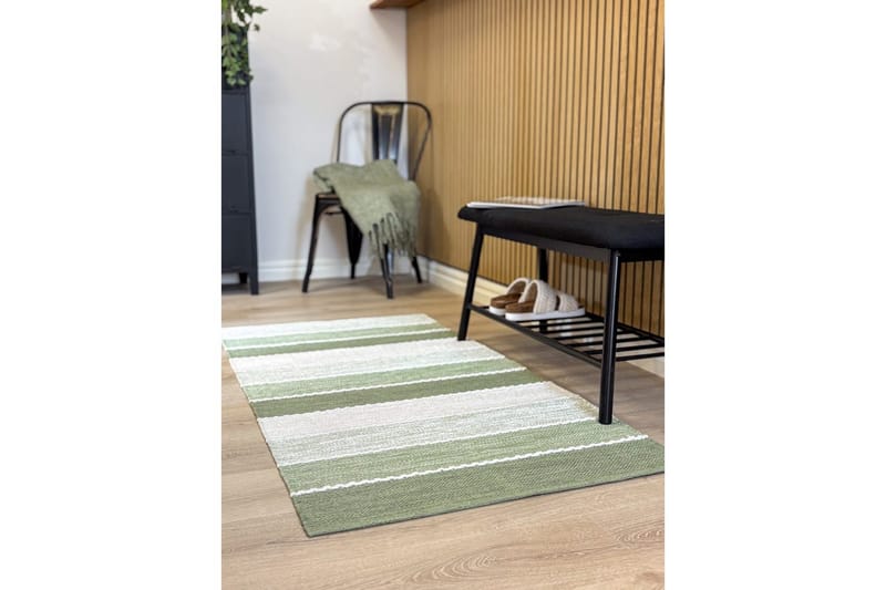 Garnmatta Båstad - 75x280 cm, Grön - Textil & mattor - Matta - Modern matta - Bomullsmatta