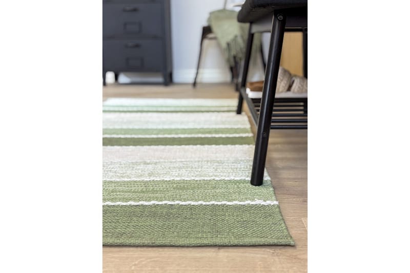 Garnmatta Båstad - 75x280 cm, Grön - Textil & mattor - Matta - Modern matta - Bomullsmatta