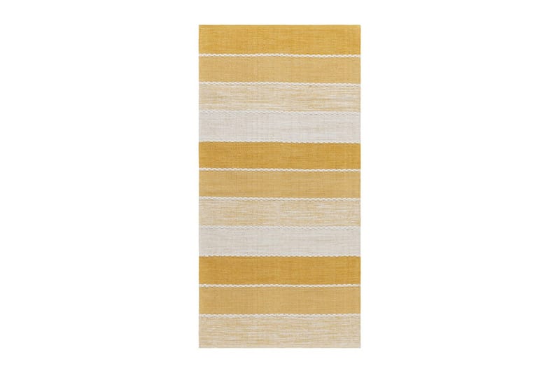 Garnmatta Båstad - 75x280 cm, Gul - Textil & mattor - Matta - Modern matta - Bomullsmatta