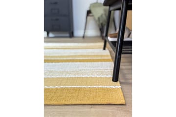 Garnmatta Båstad - 75x280 cm, Gul - Textil & mattor - Matta - Modern matta - Bomullsmatta