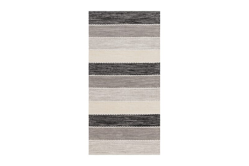 Garnmatta Båstad - 75x280 cm, Svart - Textil & mattor - Matta - Modern matta - Bomullsmatta