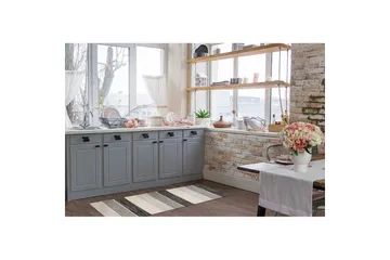 Garnmatta Båstad - 75x280 cm, Svart - Textil & mattor - Matta - Modern matta - Bomullsmatta