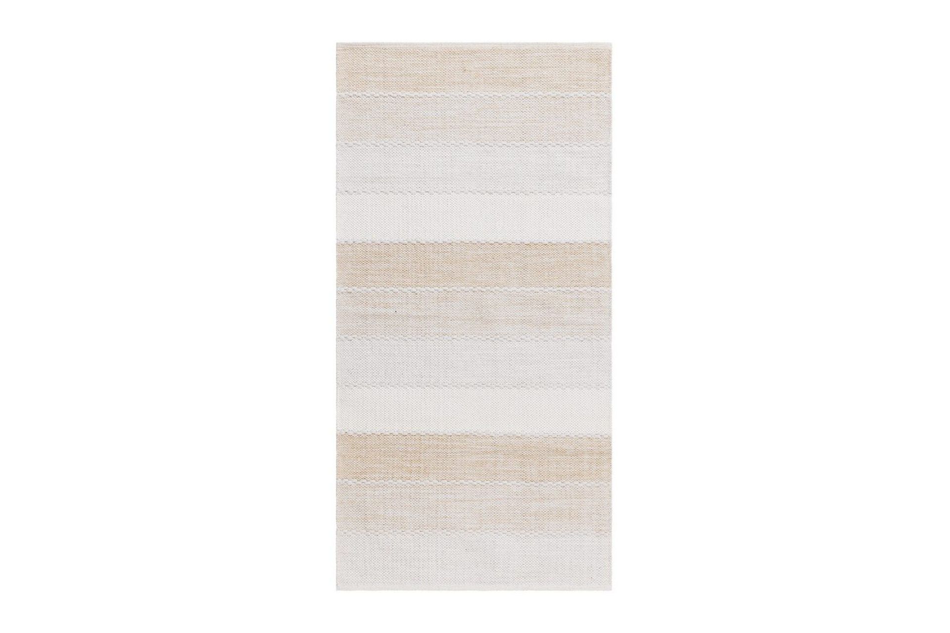 Garnmatta B&aring;stad - 75x150 cm, Creme
