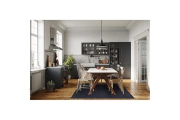Garnmatta Line - 130x190 cm, Marinblå - Textil & mattor - Matta - Modern matta - Bomullsmatta