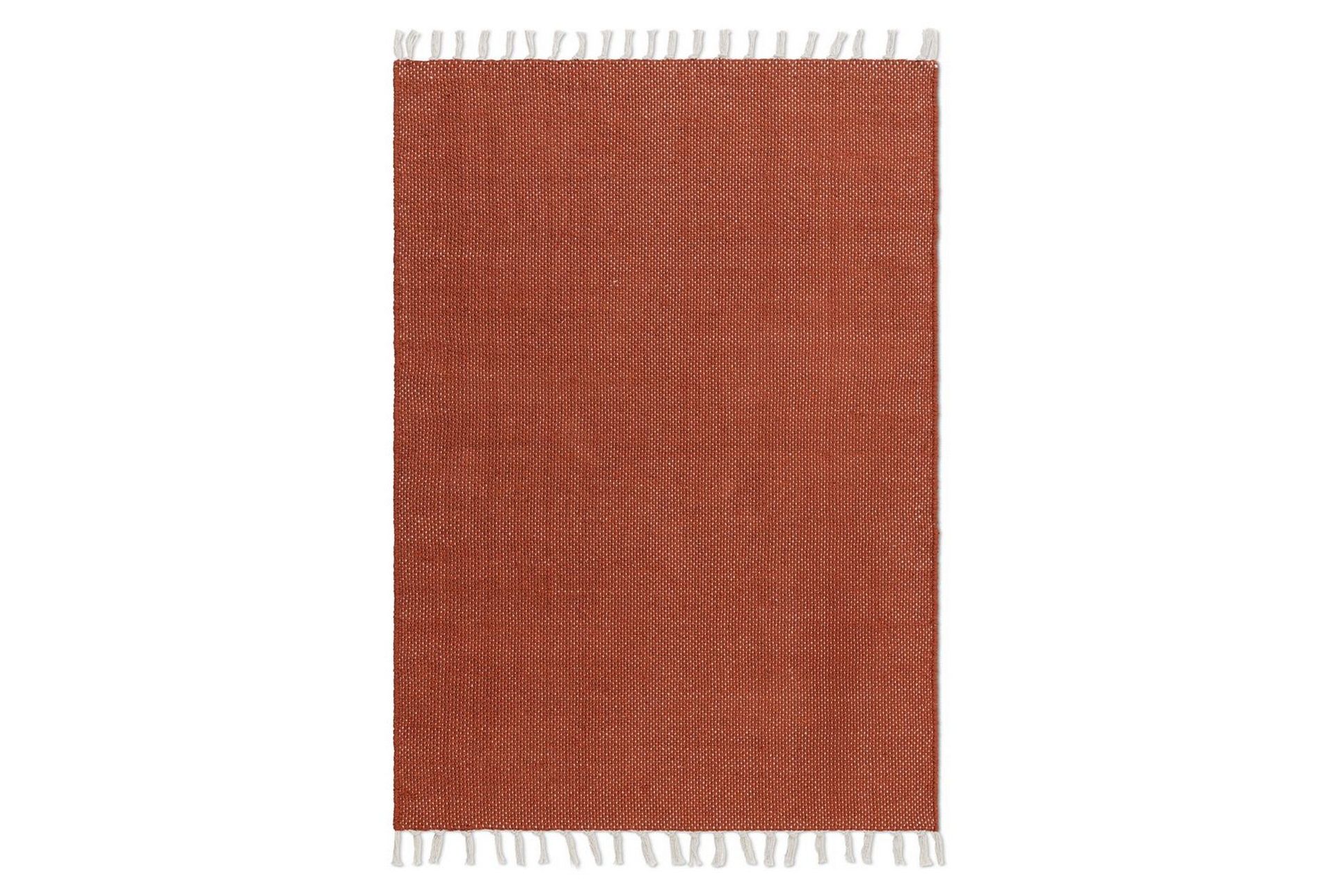 Garnmatta Line - 130x190 cm, Terracotta