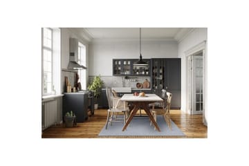 Garnmatta Line - 160x230 cm, Duvblå - Textil & mattor - Matta - Modern matta - Bomullsmatta