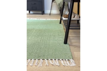 Garnmatta Line - 160x230 cm, Grön - Textil & mattor - Matta - Modern matta - Bomullsmatta