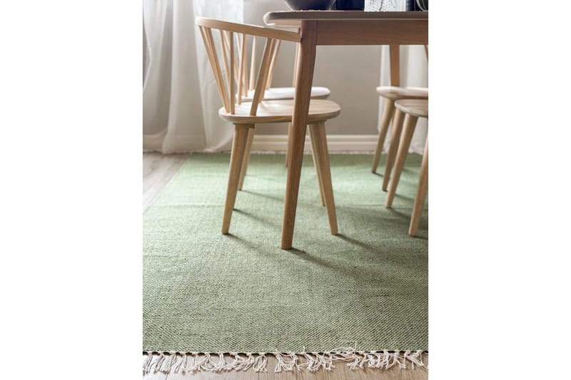 Garnmatta Line - 160x230 cm, Grön - Textil & mattor - Matta - Modern matta - Bomullsmatta