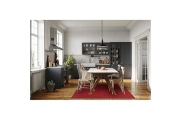 Garnmatta Line - 160x230 cm, Röd - Textil & mattor - Matta - Modern matta - Bomullsmatta