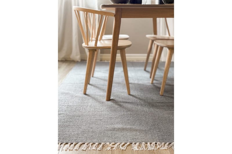 Garnmatta Line - 200x300 cm, Duvblå - Textil & mattor - Matta - Modern matta - Bomullsmatta