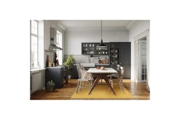Garnmatta Line - 200x300 cm, Gul - Textil & mattor - Matta - Modern matta - Bomullsmatta
