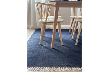 Garnmatta Line - 200x300 cm, Marinblå - Textil & mattor - Matta - Modern matta - Bomullsmatta