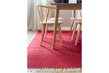 Garnmatta Line - 200x300 cm, Röd - Textil & mattor - Matta - Modern matta - Bomullsmatta