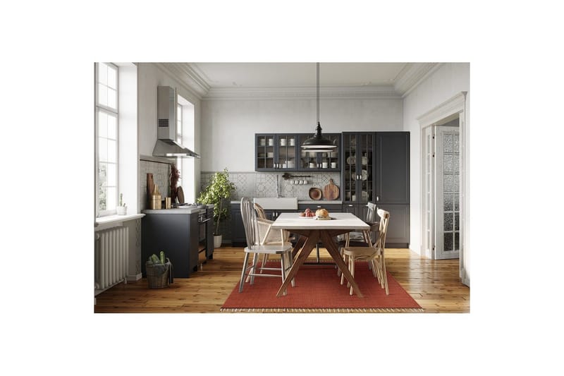 Garnmatta Line - 200x300 cm, Terracotta - Textil & mattor - Matta - Modern matta - Bomullsmatta