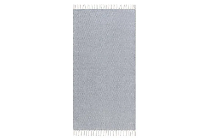 Garnmatta Line - 75x220 cm, Duvblå - Textil & mattor - Matta - Modern matta - Bomullsmatta