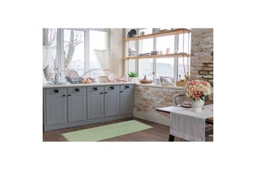 Garnmatta Line - 75x220 cm, Grön - Textil & mattor - Matta - Modern matta - Bomullsmatta