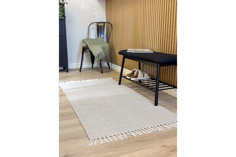 Garnmatta Line - 75x220 cm, Greige - Textil & mattor - Matta - Modern matta - Bomullsmatta