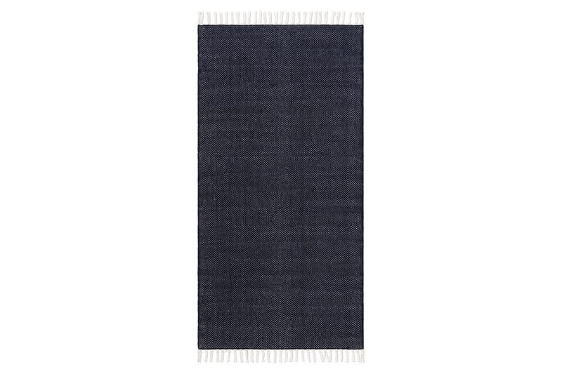 Garnmatta Line - 75x220 cm, Marinblå - Textil & mattor - Matta - Modern matta - Bomullsmatta