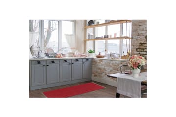 Garnmatta Line - 75x220 cm, Röd - Textil & mattor - Matta - Modern matta - Bomullsmatta