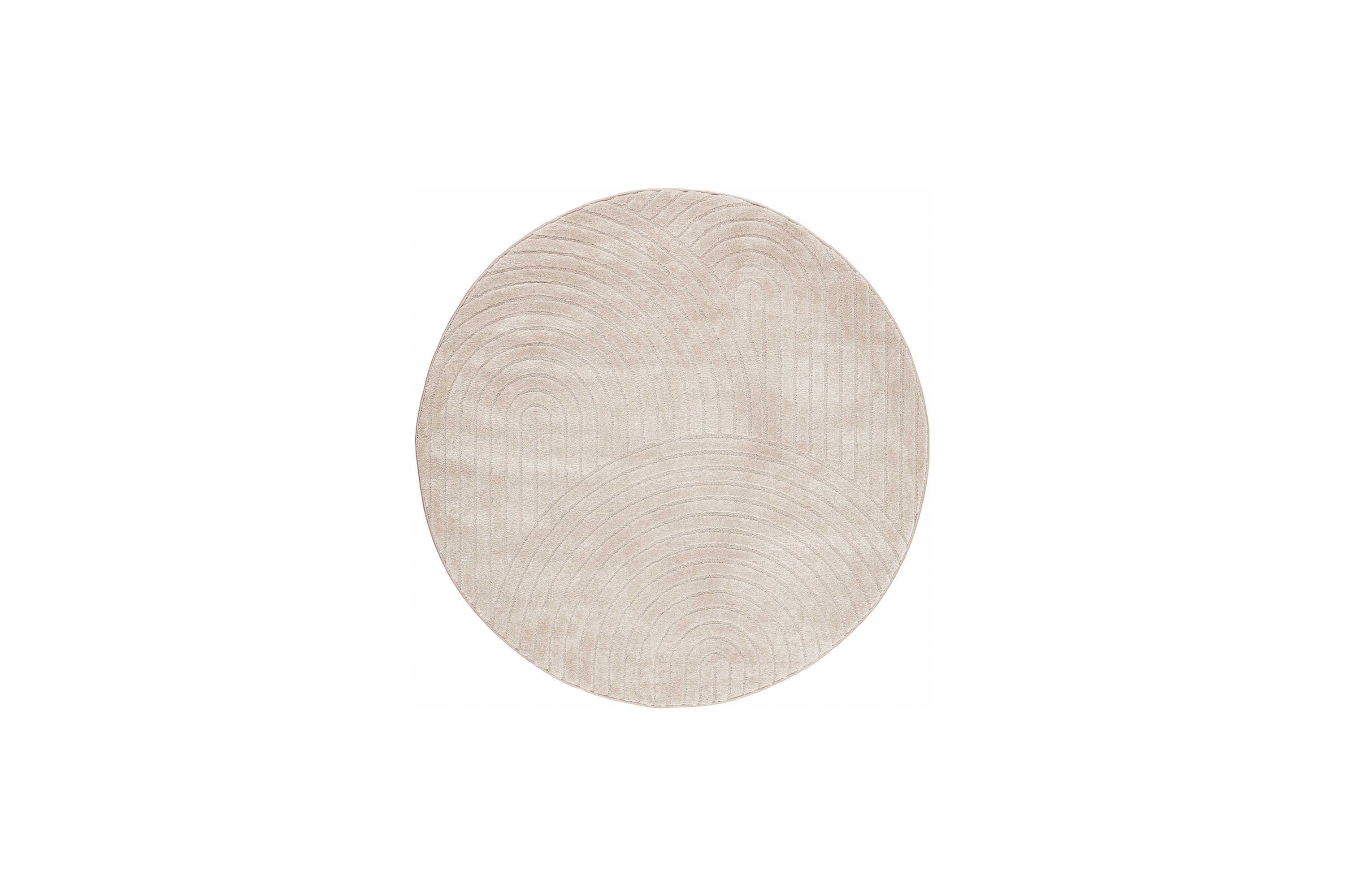 Genova Wiltonmatta 160 cm Rund Beige