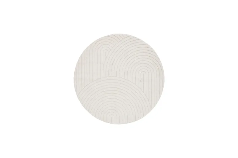 Genova Zen Wiltonmatta 160 cm Rund - Vit - Textil & mattor - Matta - Modern matta - Friezematta