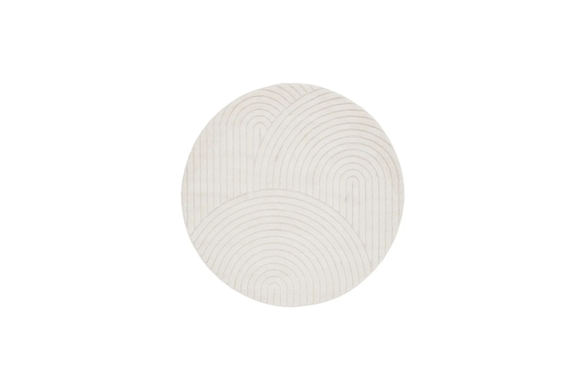 Genova Zen Wiltonmatta 160 cm Rund - Vit