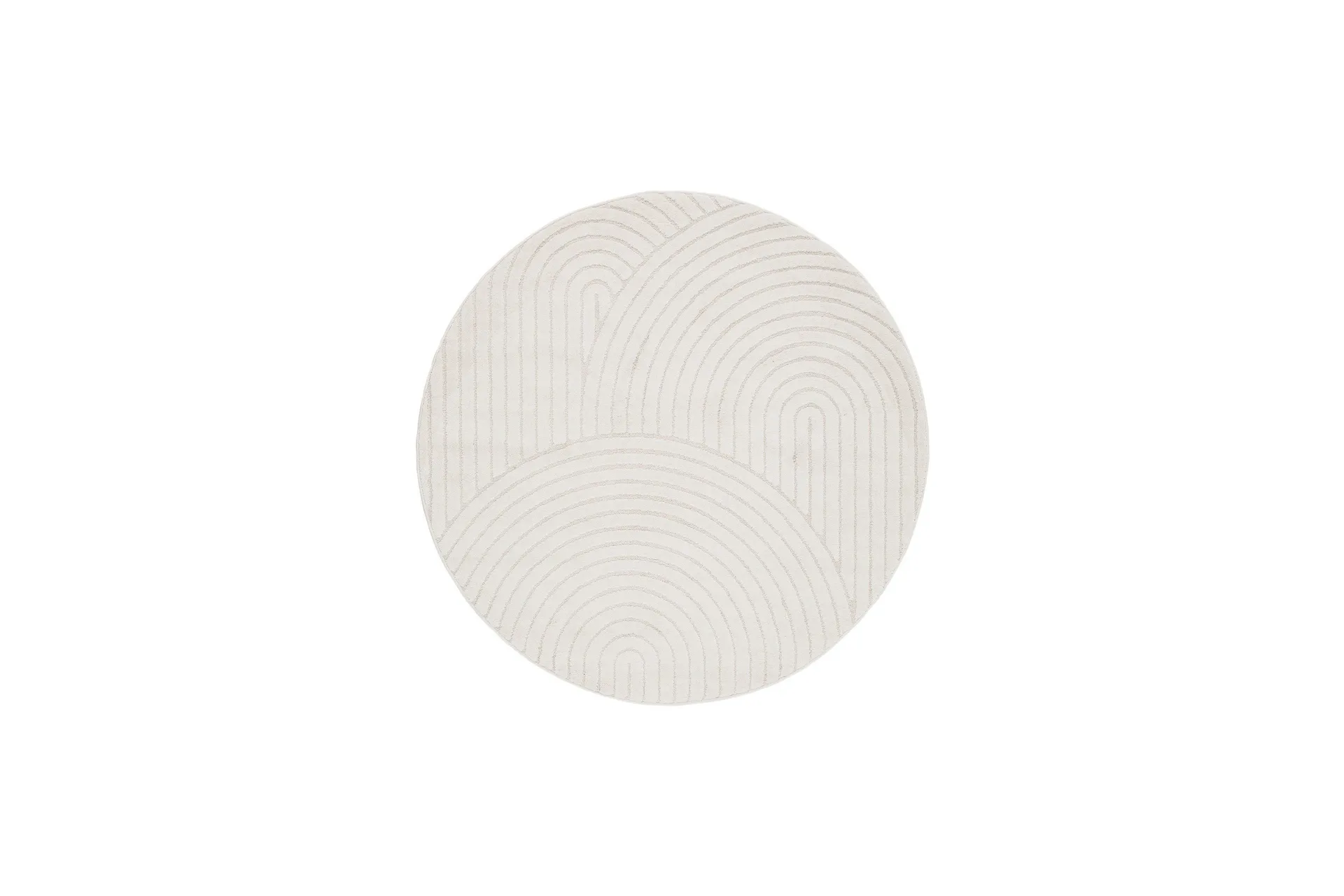 Genova Zen Wiltonmatta 240 cm Rund - Vit