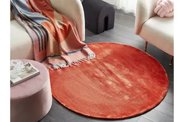 GesiIi Ryamatta 140 cm Rund - Orange - Textil & mattor - Matta - Modern matta - Ryamatta