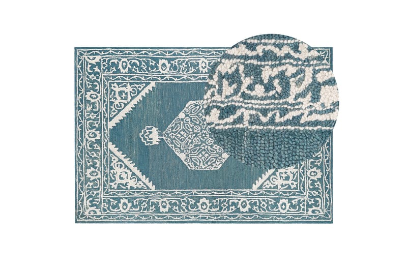 Gevas Ullmatta 140x200 cm - Blå - Textil & mattor - Matta - Modern matta - Ullmatta